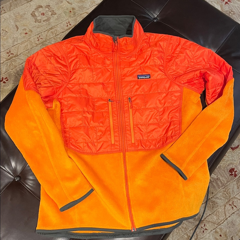 Patagonia MENS Bright Orange HYBRID Jacket